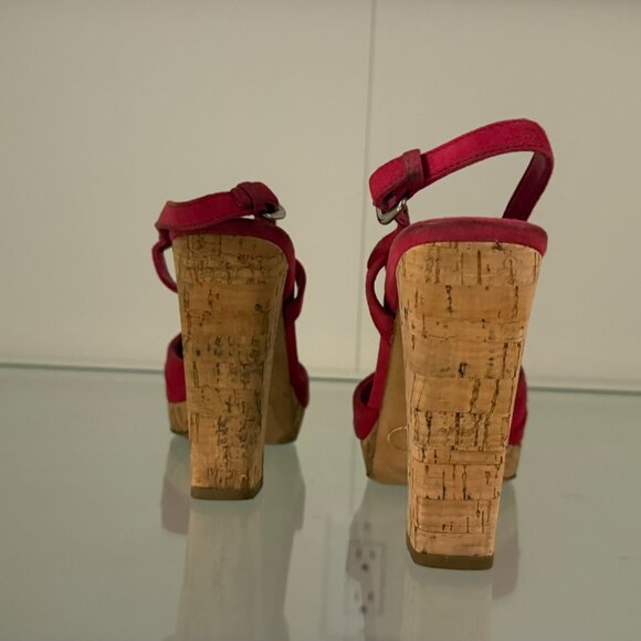 Prada Platform Suede Deep Pink - Picture 6 of 8